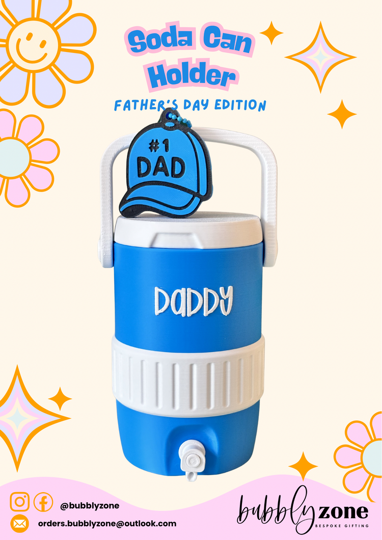 Mini Cooler Soda Can Holder- Father's Day Edition (Aus size cans 375ml)
