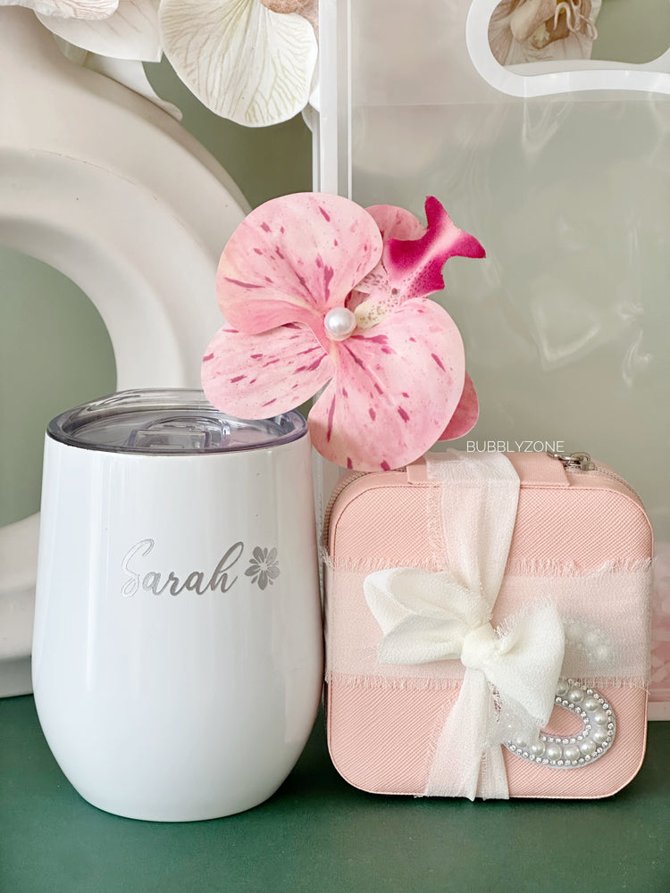 Personalised Birthday Tumbler & Travel Jewelry Box
