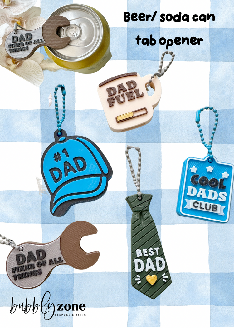Personalized Dad Can Tab Opener Keychain | Beer & Soda Can Opener