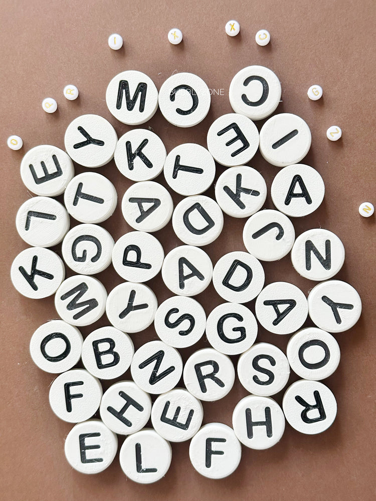 3d Printed Oversized Letter Beads 25mm