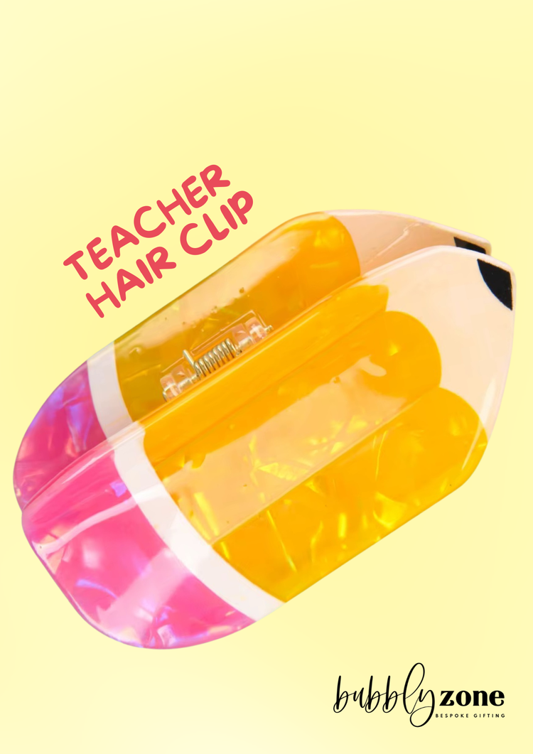 Personalized Pencil Hair Claw Clip