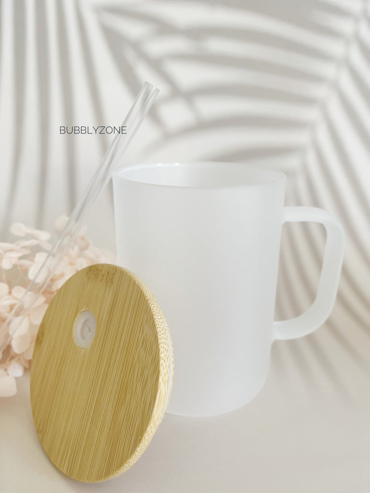 Blank 17oz Frosted Glass Mug