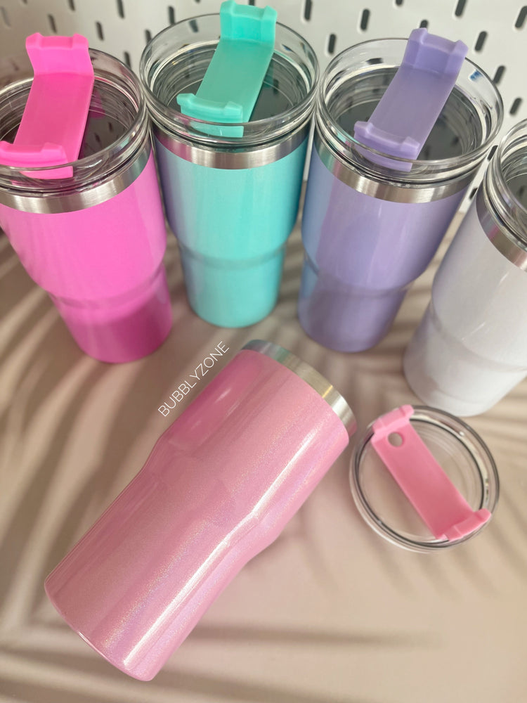 Personalised Daisy Flowers Shimmer Insulated Tumbler