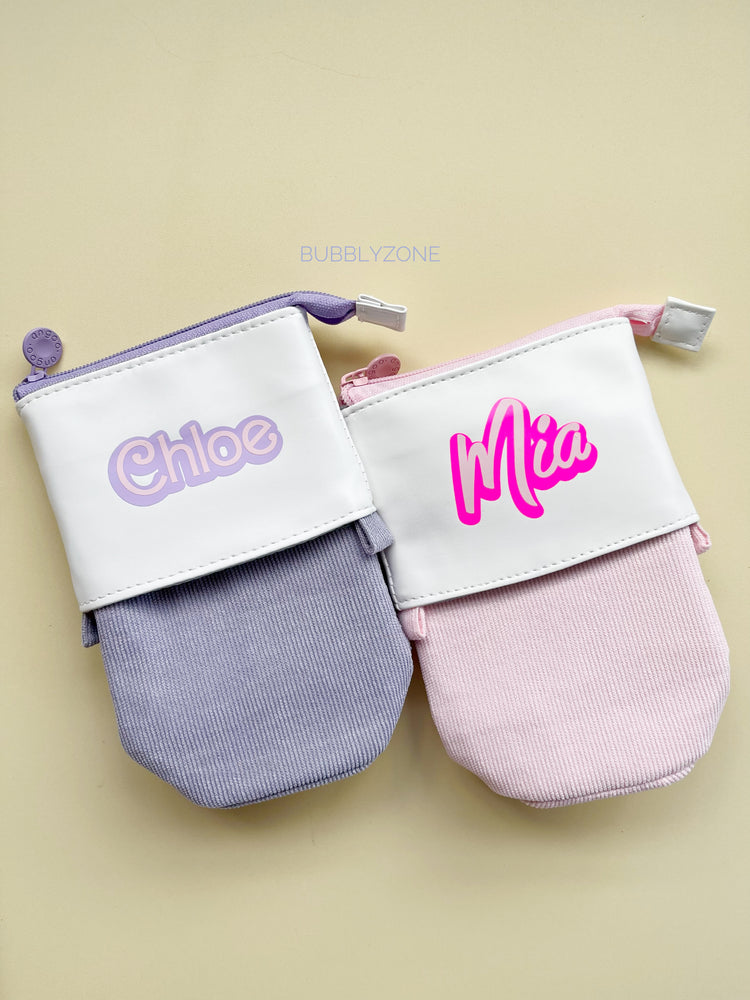 Personalised Kids Pastel Pop Up Pencil Bag Holder
