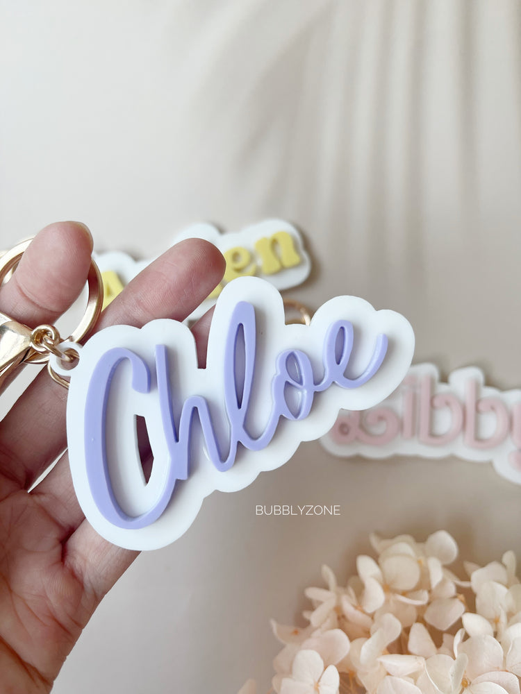 Personalised Acrylic Colour Key Tag
