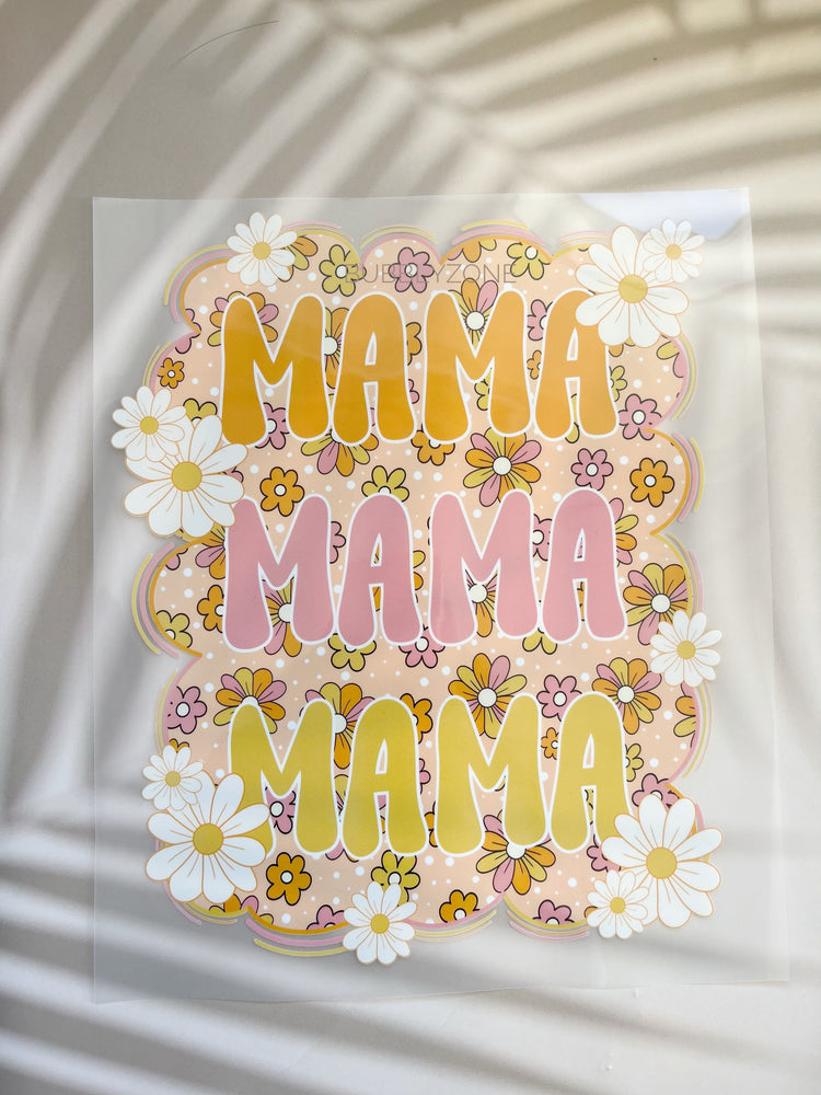 Set of 2 Mama and Mini Small Daisies DTF Transfer Ready to Press