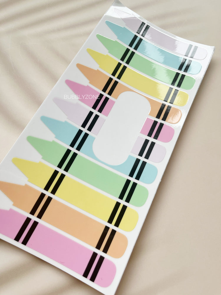 Color Pencils Name UV DTF Wrap