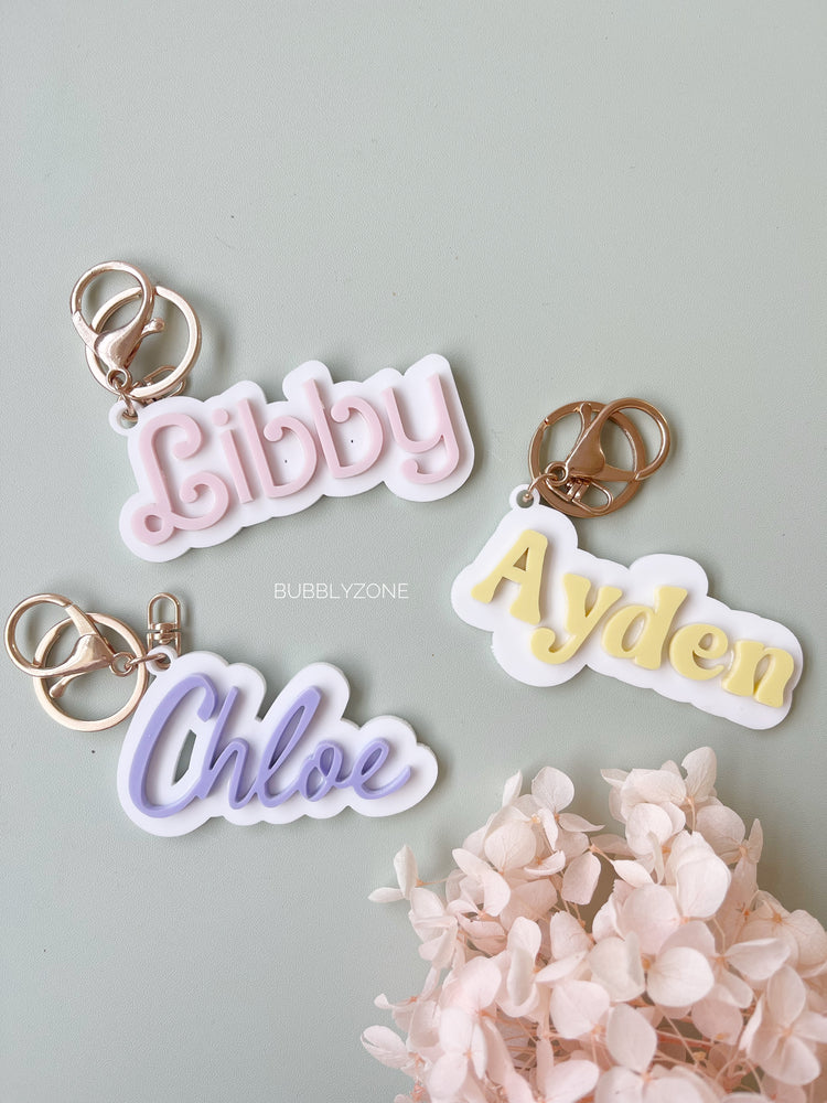 Personalised Acrylic Colour Key Tag