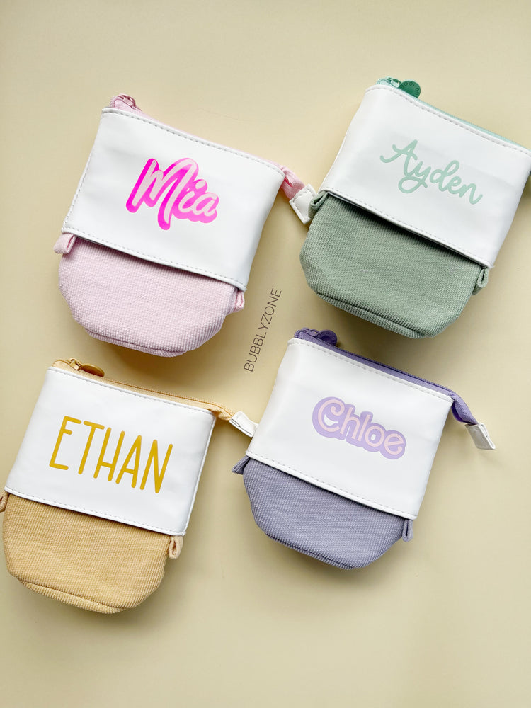 Personalised Kids Pastel Pop Up Pencil Bag Holder