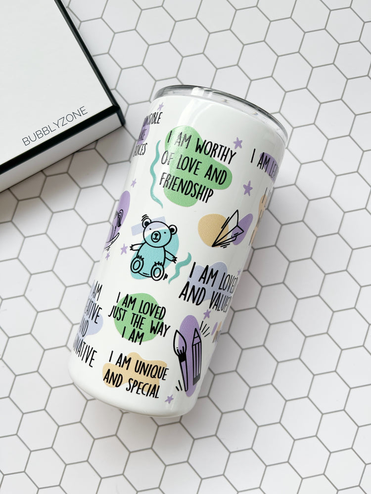 Kids Daily Affirmation 12oz Insulated Skinny Tumbler