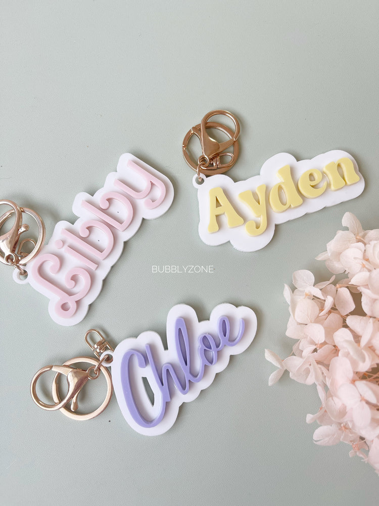 Personalised Acrylic Colour Key Tag