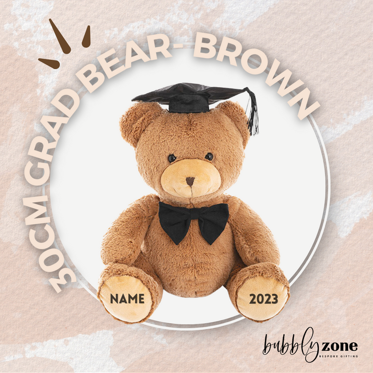 Personalised Graduation Teddy Bear - Brown