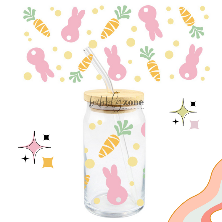 Easter Bunny and Carrots UV DTF Wrap