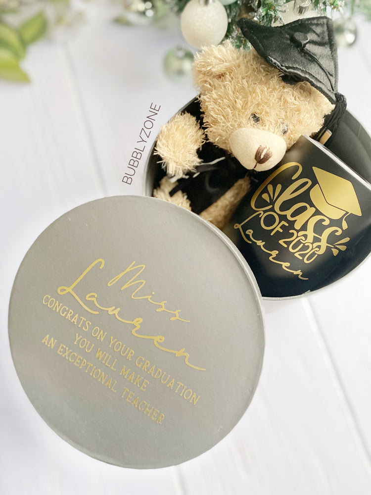 Personalised Graduation Hat Box Gift Set