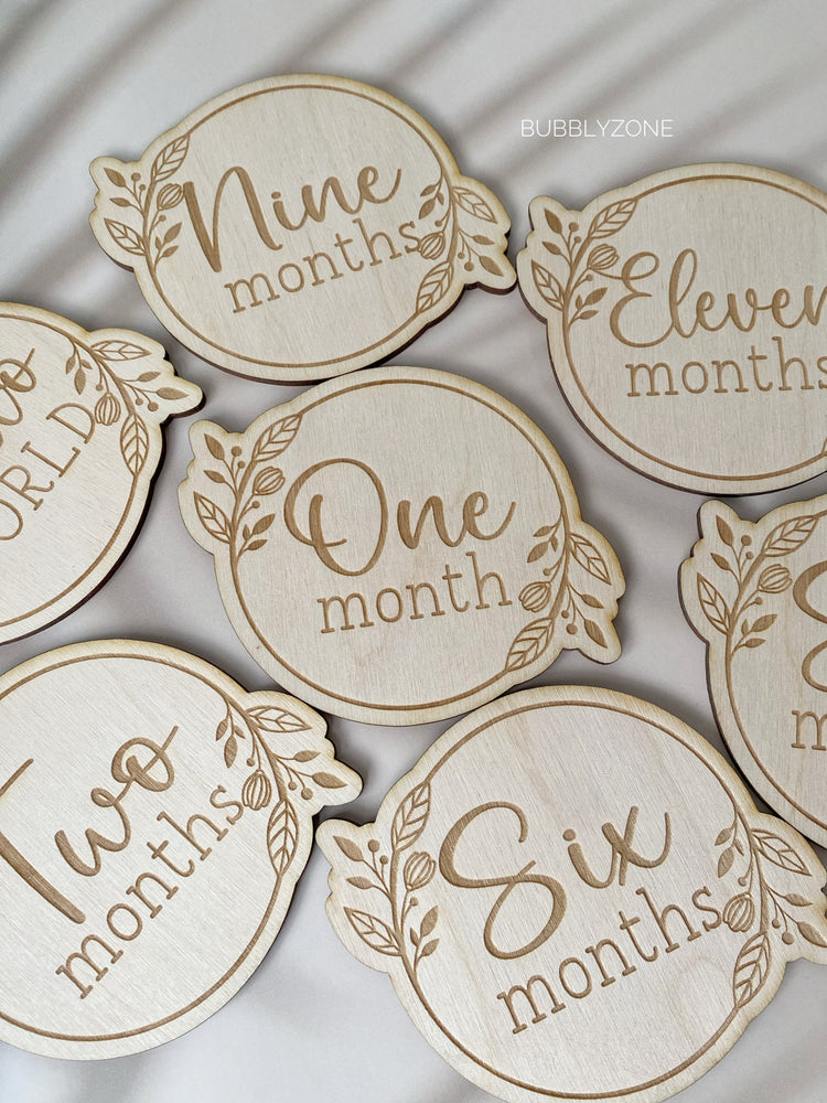 Baby First Year Milestone Cards - Set of 13 Cards