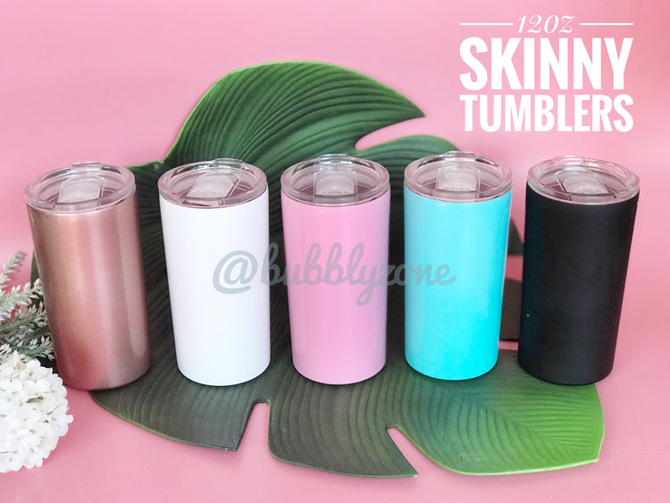 Personalised 12oz Skinny Insulated Tumblers