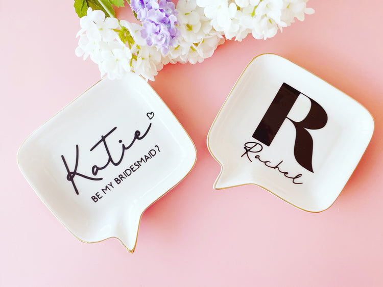 Personalised Jewelry Trink Dish - Bubble Speech