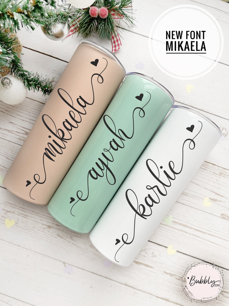 Personalised 20oz Vacuum Insulated Stainless Steel Tumbler with Straw