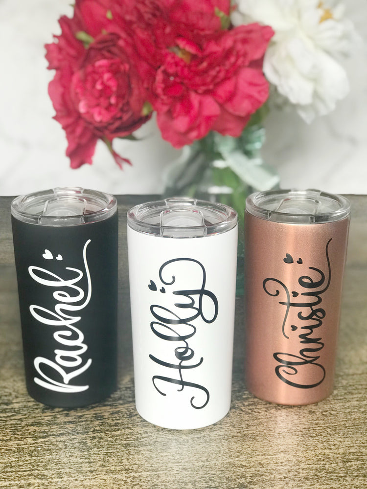 Personalised 12oz Skinny Insulated Tumblers