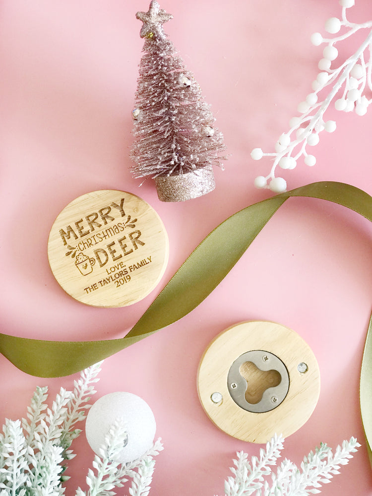 Personalised Round Magnetic Bottle Opener - Happy Father's Day