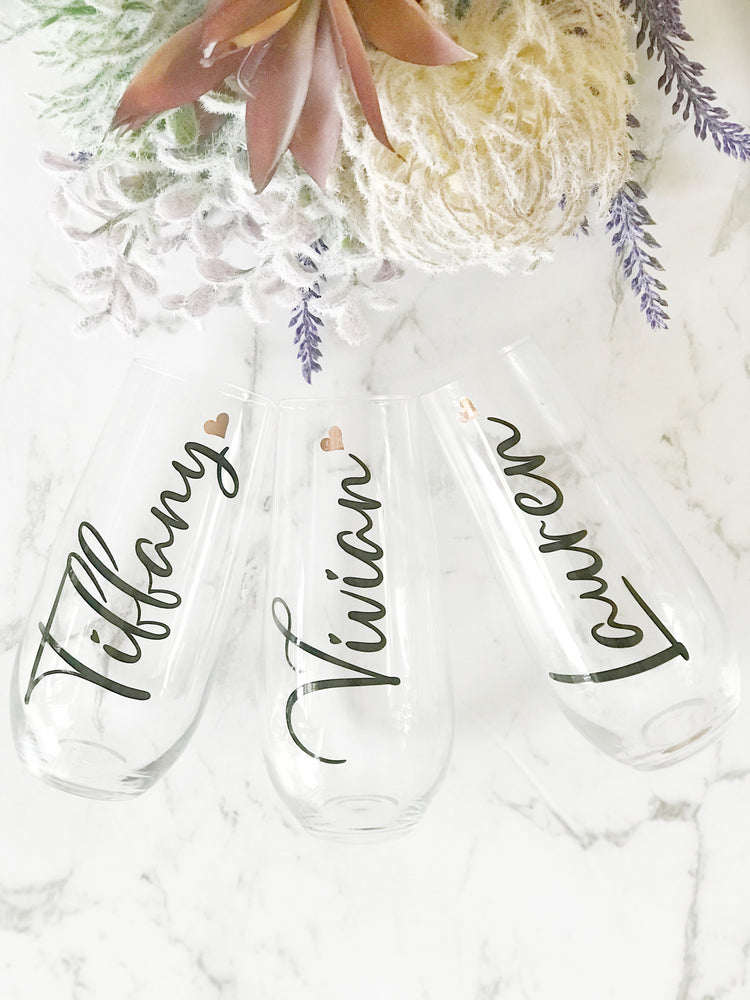 Personalised Champagne Stemless Flute