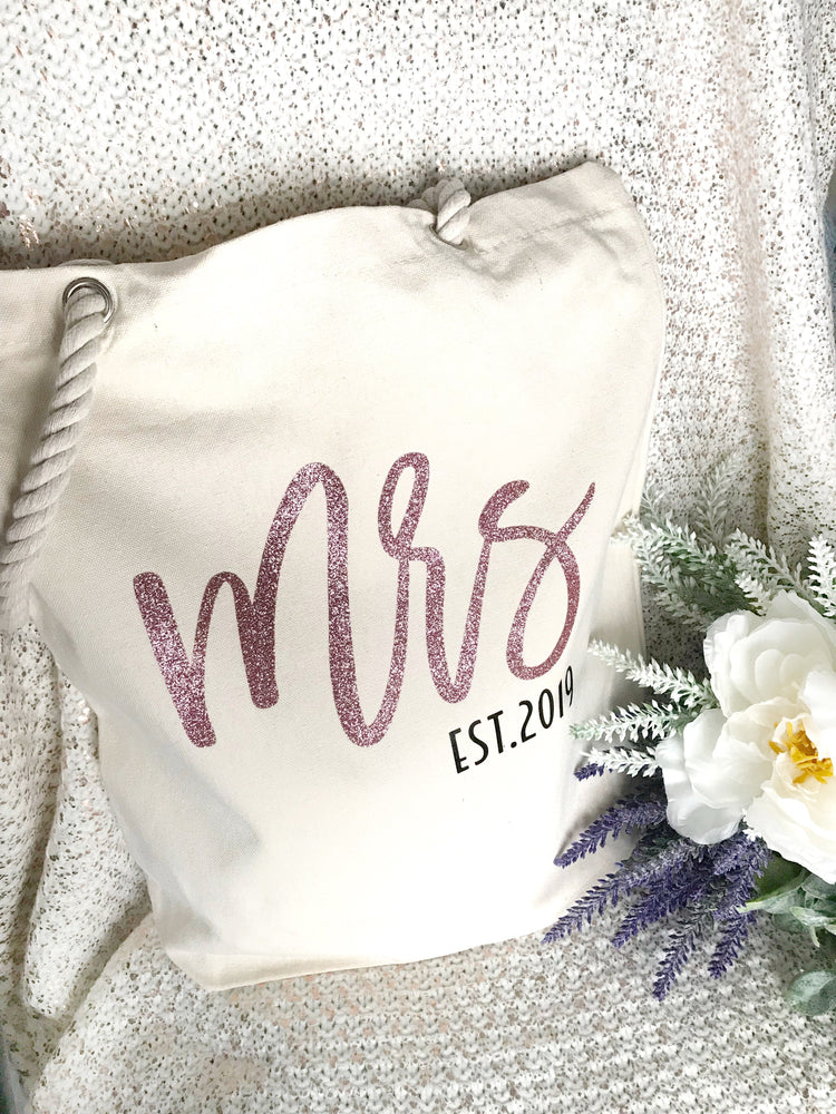 Personalised Premium Canvas Tote Bag with Rope Handle