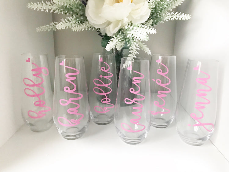 Personalised Champagne Stemless Flute