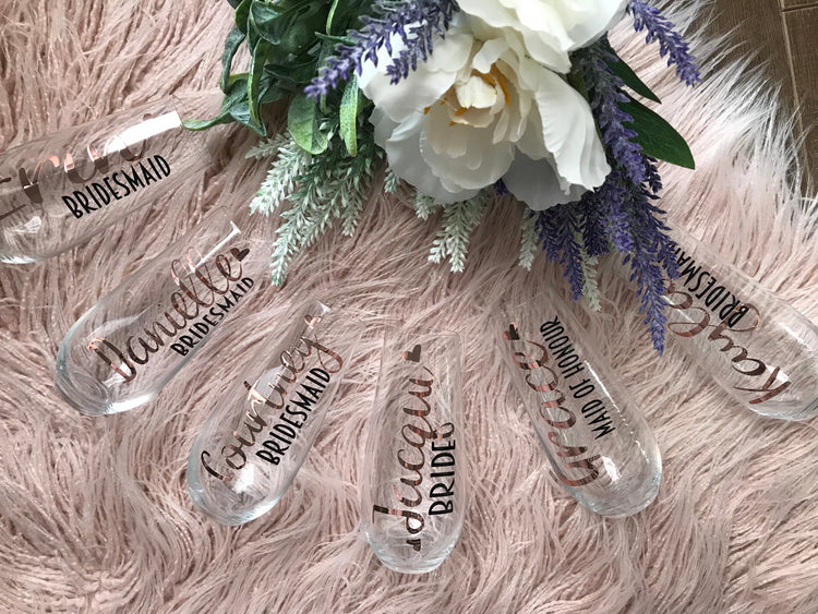 Personalised Champagne Stemless Flute