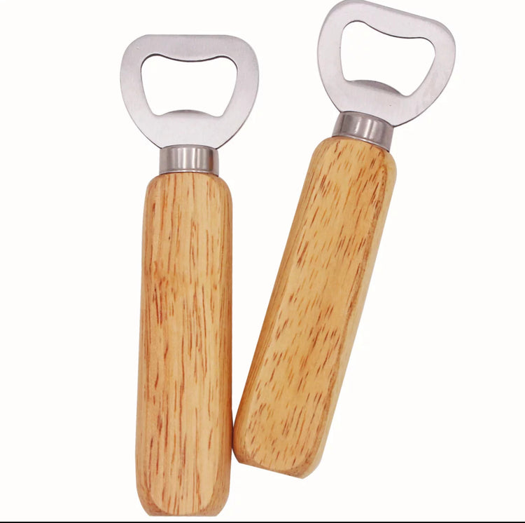 Personalised Name Engraved Solid Wood Bottle Opener