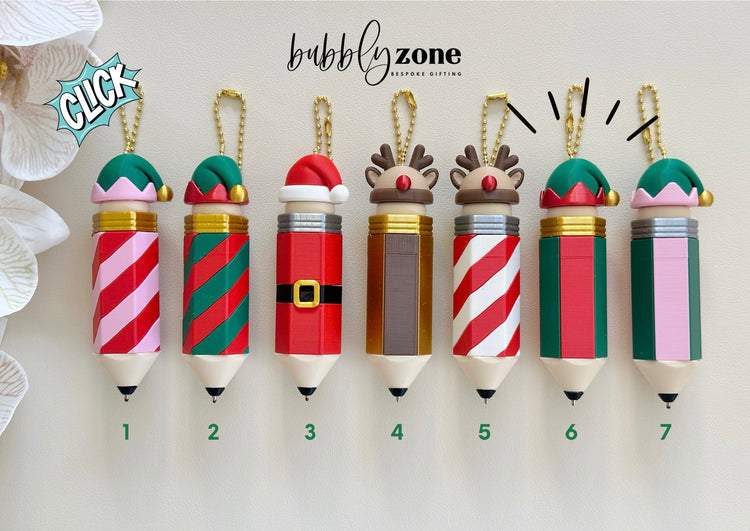 Holiday Christmas Pencil Clicker Pen