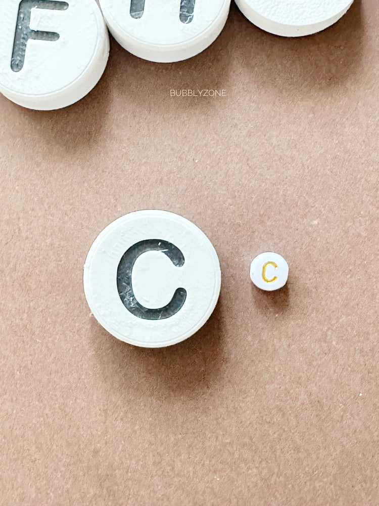 3d Printed Oversized Letter Beads 25mm
