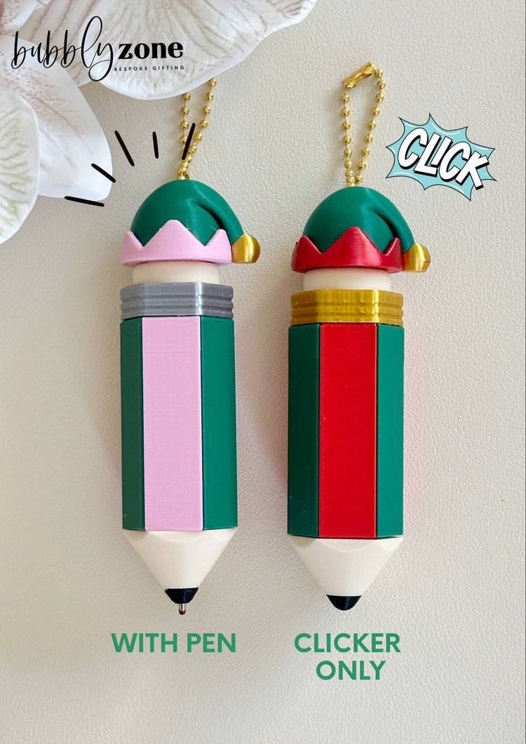 Holiday Christmas Pencil Clicker Pen