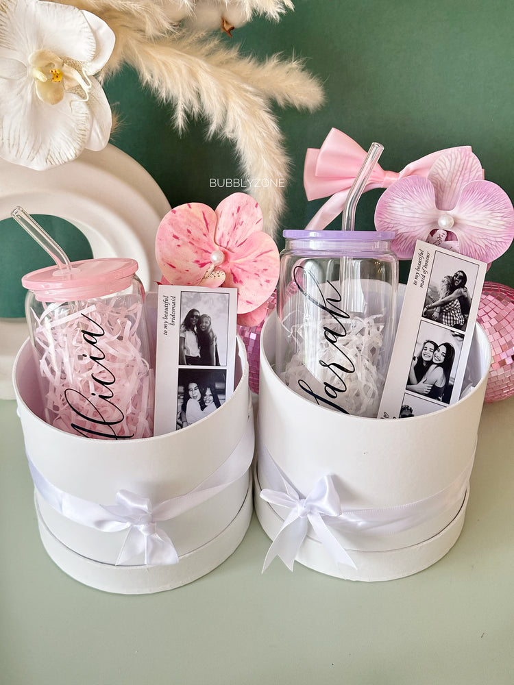 Personalized Bridesmaid & Maid of Honour Proposal Round Gift Box
