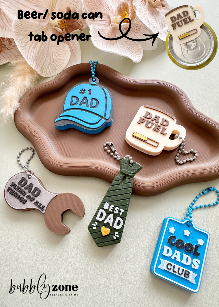 Personalized Dad Can Tab Opener Keychain | Beer & Soda Can Opener