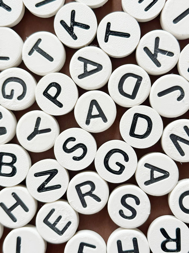 3d Printed Oversized Letter Beads 25mm