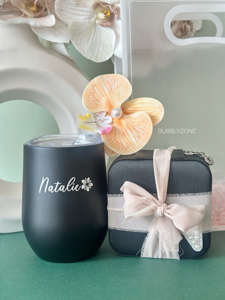 Personalised Birthday Tumbler & Travel Jewelry Box