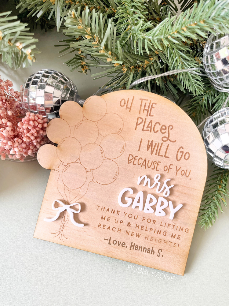Personalized Fingerprint Balloon Plaque