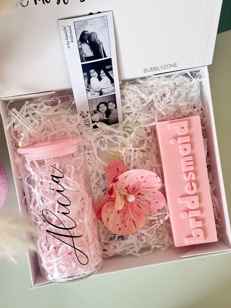 Personalized Bridal Party Proposal Gift Box with Candle