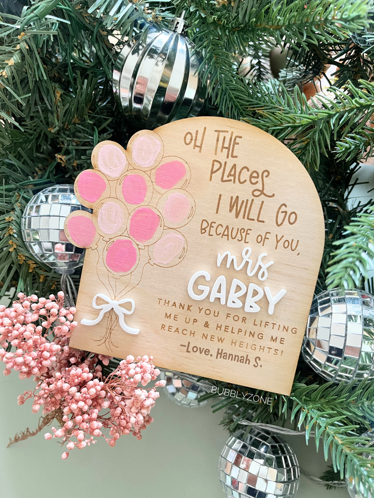 Personalized Fingerprint Balloon Plaque