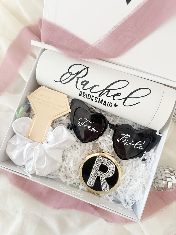 Personalized Black and White Bridesmaid Proposal Box