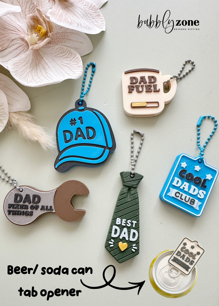 Personalized Dad Can Tab Opener Keychain | Beer & Soda Can Opener