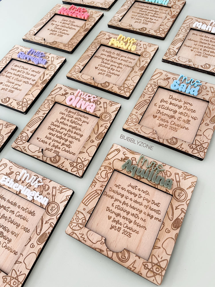 Personalized Teacher Post-It Note Holder