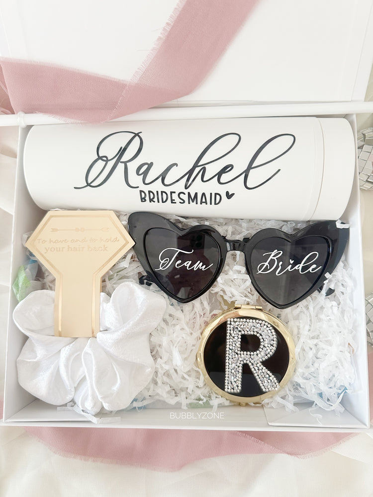 Personalized Black and White Bridesmaid Proposal Box