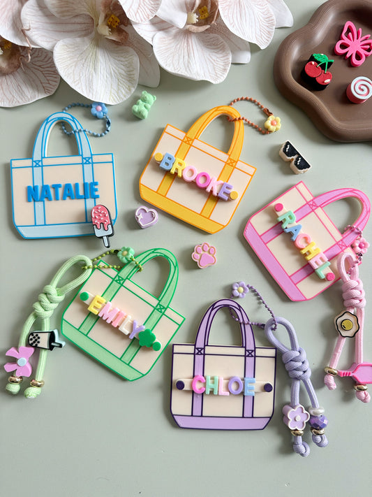 Personalized Tote Bag Slider Name Tag