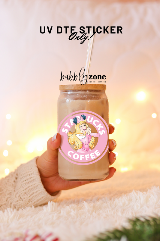 Disney Princess Starbucks Coffee - Aurora UV DTF Sticker