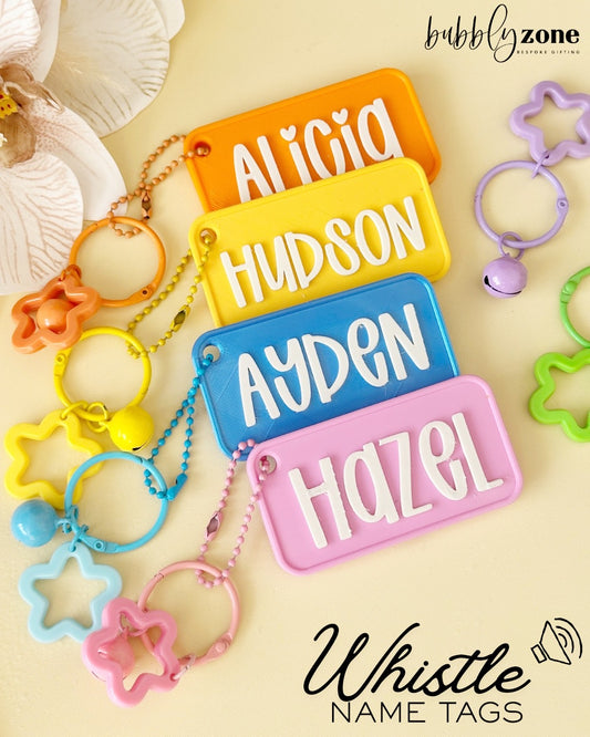 Custom Whistle Name Tags