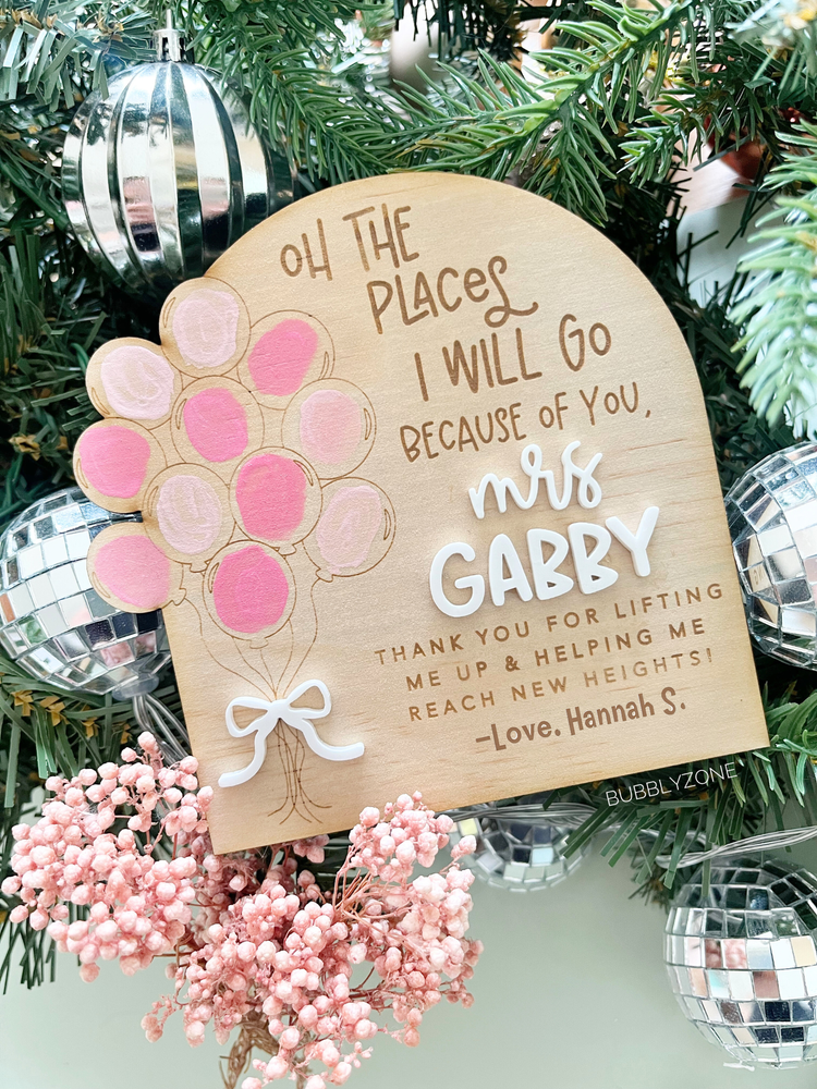 Personalized Fingerprint Balloon Plaque