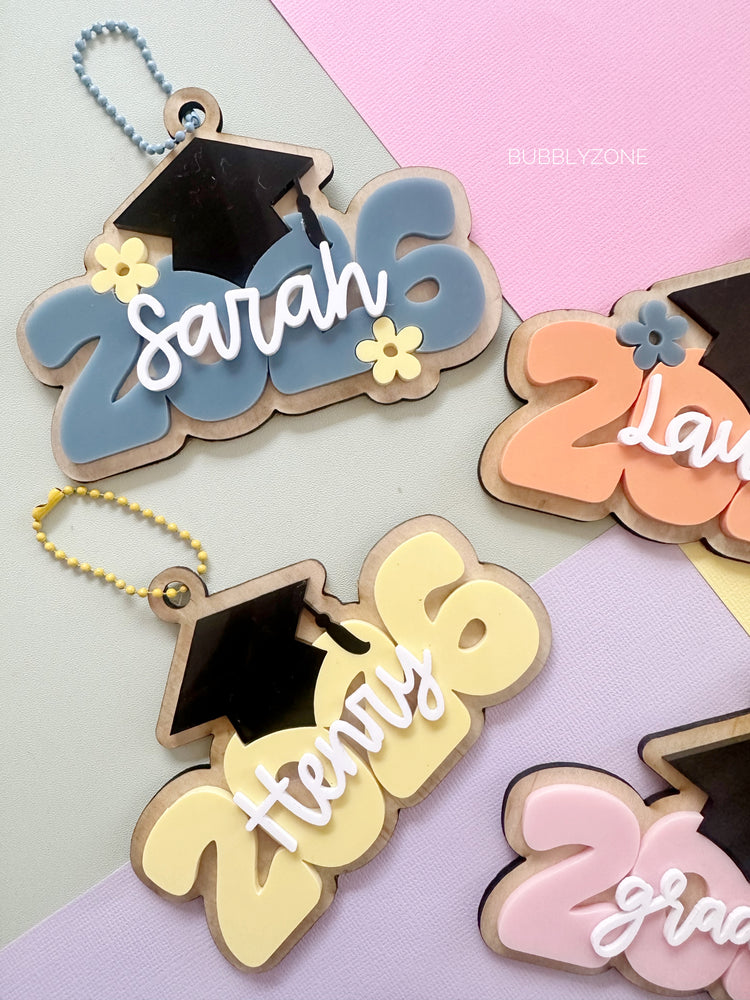 Personalised Class of 2026 Graduation Bag Tags