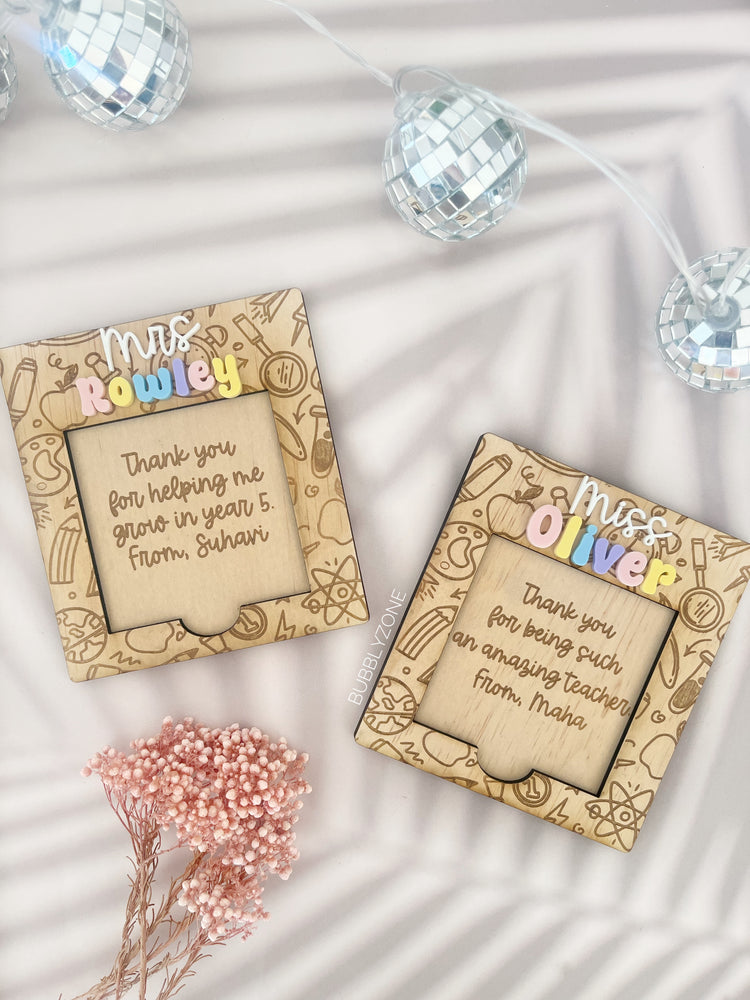 Personalized Teacher Post-It Note Holder