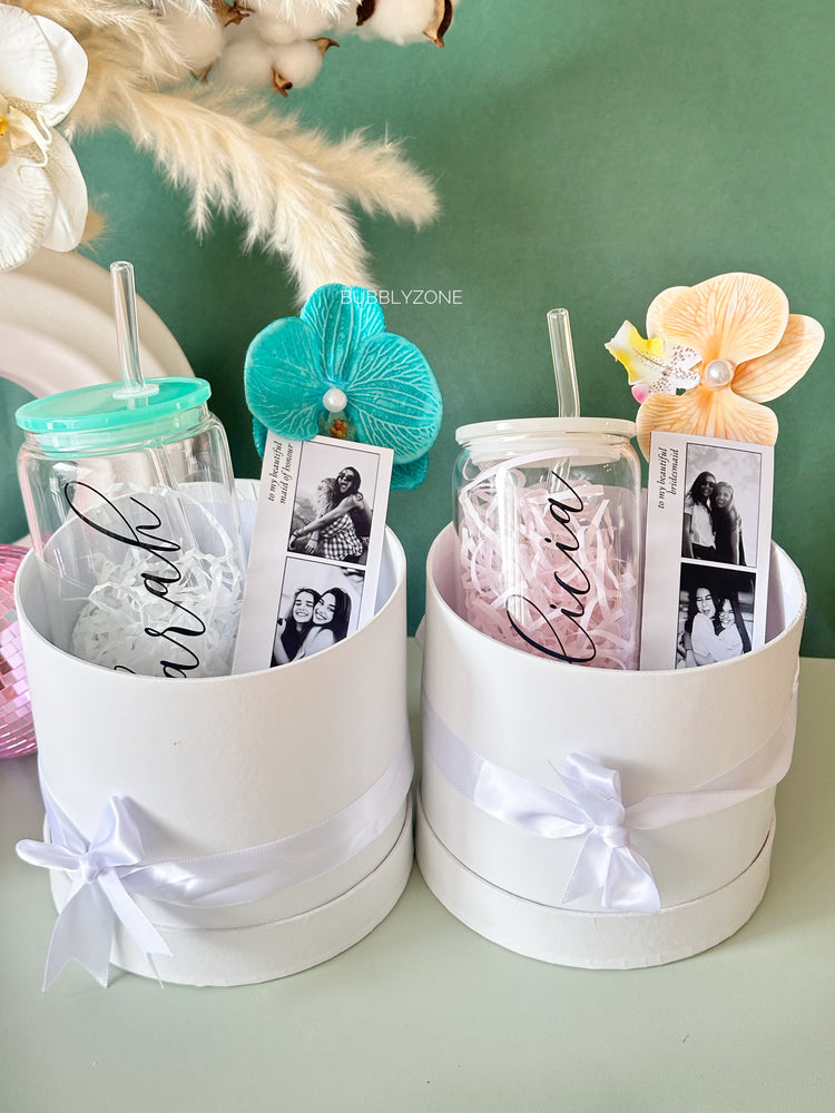 Personalized Bridesmaid & Maid of Honour Proposal Round Gift Box